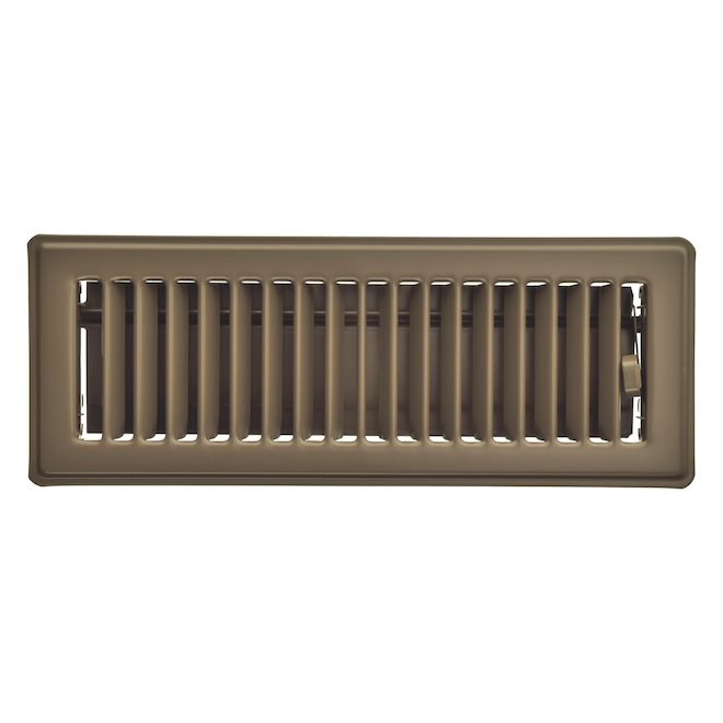 Imperial Louvered Floor Register - Steel - Chocolate - 3-in H x 10-in W