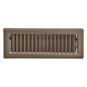 Imperial Louvered Floor Register - Steel - Chocolate - 3-in H x 10-in W