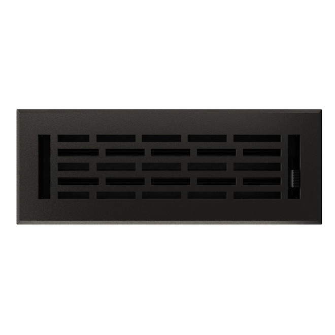 Imperial Cast Iron 1-Pack Black Floor Register (Duct Opening: 3-in x 10-in ; Outside: 1.75-in x 4.25-in)