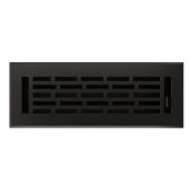 Imperial Cast Iron 1-Pack Black Floor Register (Duct Opening: 3-in x 10-in ; Outside: 1.75-in x 4.25-in)