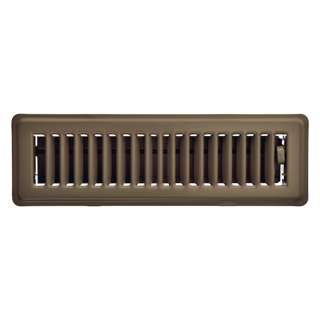 Imperial Louvered Floor Register - Steel - Chocolate - 2 1/4-in H x 10-in W