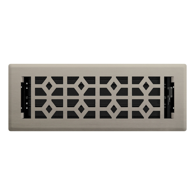 Imperial Collection 1-Pack Silver Floor Register (Duct Opening: 3-in x 10-in ; Outside: 1.38-in x 4.25-in)