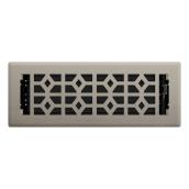 Imperial Collection 1-Pack Silver Floor Register (Duct Opening: 3-in x 10-in ; Outside: 1.38-in x 4.25-in)