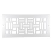 Imperial Arts & Crafts White Steel Sidewall Grille 4-in x 10-in