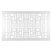 Imperial Arts & Crafts White Steel Sidewall Grille (Duct Opening: 8-in x 14-in;Outside: 9.25-in x 15.25-in)