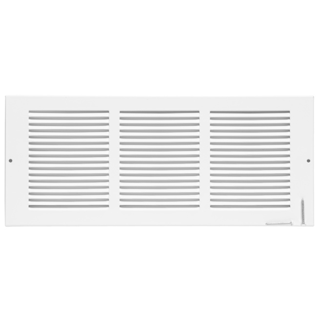 Grille murale Imperial en acier blanc, 7 po x 12,25 po(6 po x 16 po)