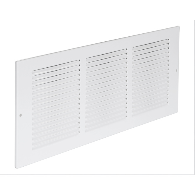 Grille murale Imperial en acier blanc, 7 po x 12,25 po(6 po x 16 po)