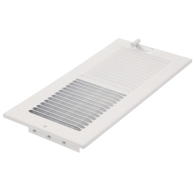 Imperial Standard 1-Pack White Steel Ceiling Register (Duct Opening: 10-in x 4-in ; Outside: 11.25-in x 5.25-in)