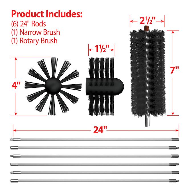 Imperial Dryer Vent Cleaning Set - 8 Pieces