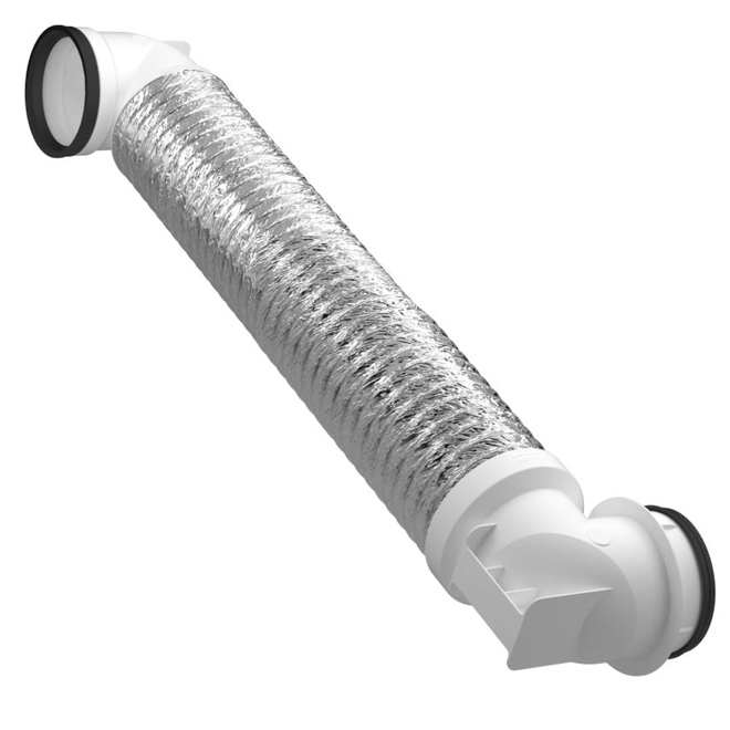 Imperial Flexible Aluminum Connector with Quick Connect - 4-in x 2-ft