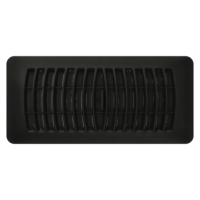 Imperial Floor Register in Plastic 4 x 10-in - Black