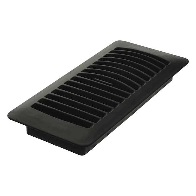 Imperial Floor Register in Plastic 4 x 10-in - Black