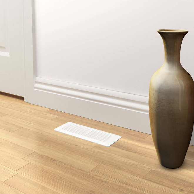 Imperial Floor Register in Plastic 3 x 10-in - White