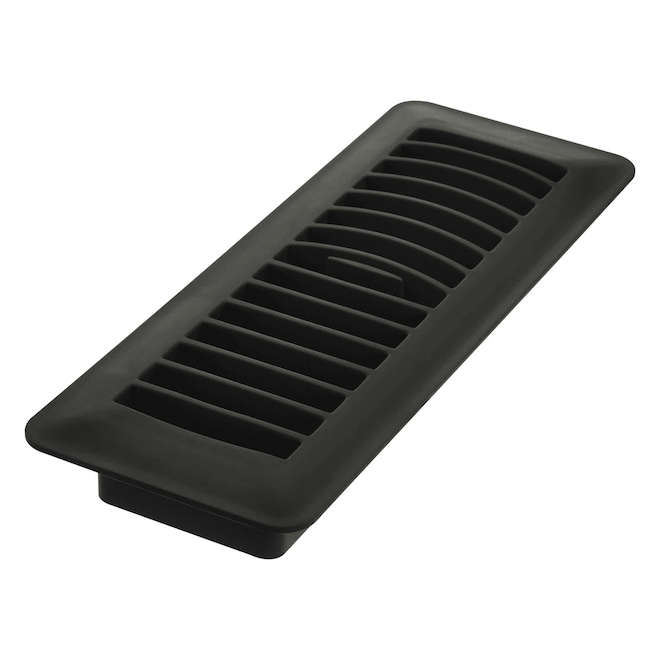 Imperial Floor Register in Plastic 3 x 10-in - Black