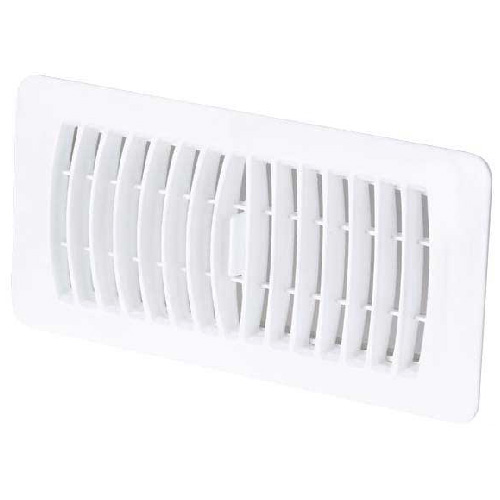 Imperial Louvered Air Exhaust Floor Register - White - Polystyrene - 4-in W x 12-in L