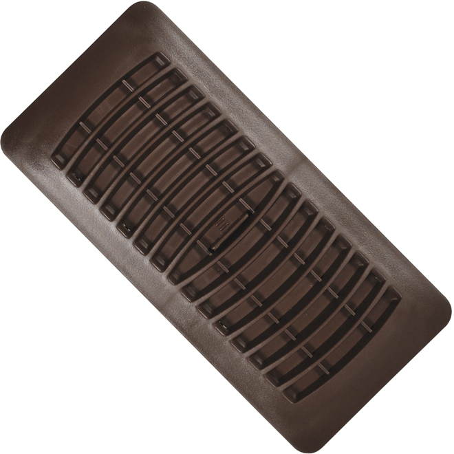 Imperial Louvered Air Exhaust Floor Register - Brown - Polystyrene- 4-in W x 12-in L