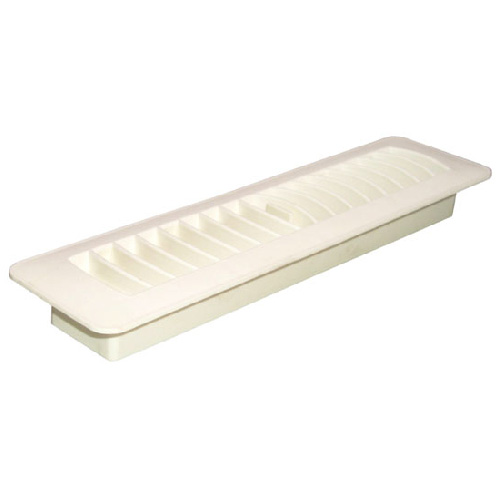 Imperial Louvered Air Exhaust Floor Register - Polystyrene - Bone White - 4-in W x 12-in L