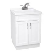 Transform 24 x 21 x 34-in White Laundry Sink and Faucet