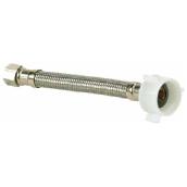 Plumb Pak Braided Toilet Connector - Stainless Steel - Flexible - 9-in L