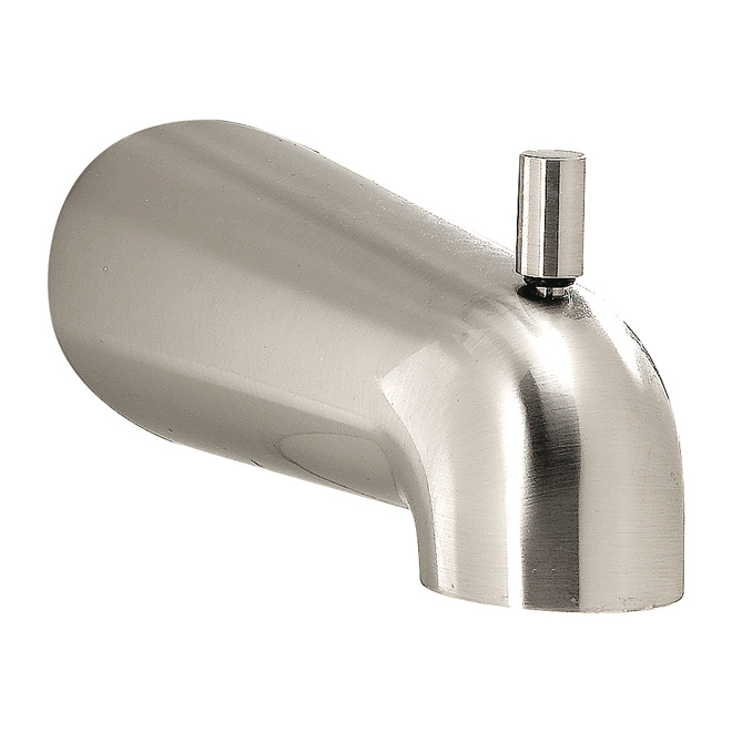 Plumbpak Slip On Bathtub Spout With Diverter 5 3 4 Brushed