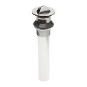 Bonde de lavabo à pivot, 1 1/4" X 6", laiton, chrome
