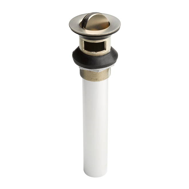 PLUMB PAK Lavatory P.O. Plug Flip Drain 1 1/4" X 8" Brass Brushed Nickel PPC20428BN RONA