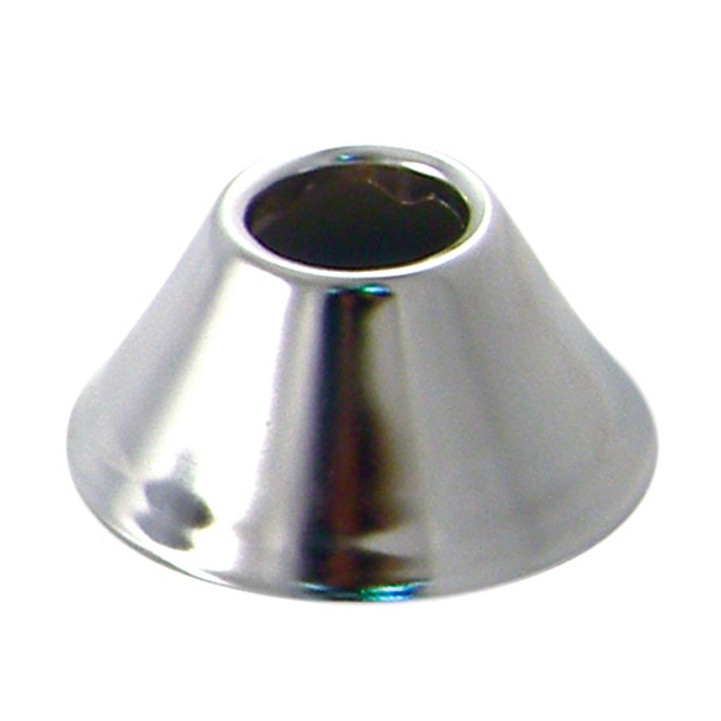 Deep Pipe Flange - 1/2" - Polished Chrome