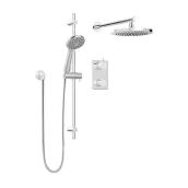 Essential Style Universal Polished Chrome Hand Shower Rail Kit with 2-Way Thermostatic Valve