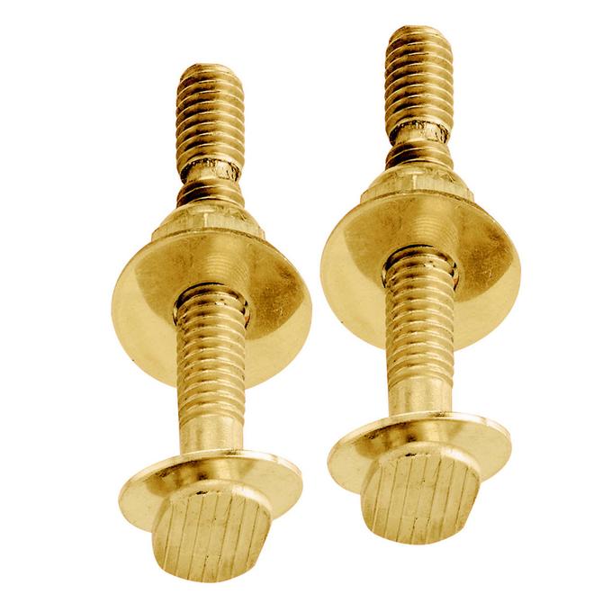 Master Plumber Closet Toilet Bolts - Brass - 5/16-in D x 3-in L - Mounting  Hardware - Copper Zinc