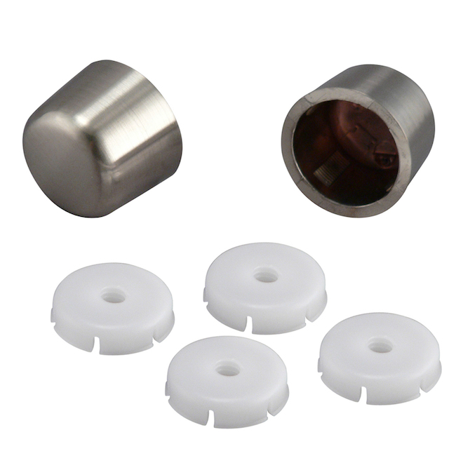 Universal Brushed Nickel Toilet Bolt Caps BP83530DBNL RONA