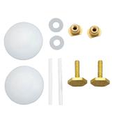 Keeney Metal And Plastic Toilet Hardware Kit - Brass Finished - Multiple Colour - Low Profile Bolts Caps