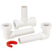 PVC Double Bowl Sink Central Outlet - 16" x 1 1/2"