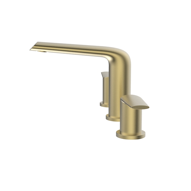 Belanger Opalia Two-Handle Bathroom Faucet with Drain 8-in Matte Gold