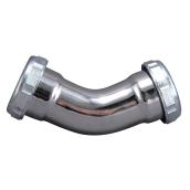Plumb Pak 1-Pack -1 1/4-in x 8-in - 45 Degree Chrome Plated Brass Elbow