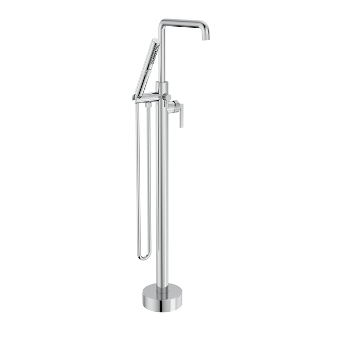 Essential Style Indi Freestanding Bathtub Faucet with Handheld Shower - Polished Chrome