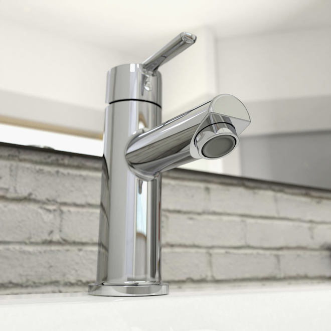 Robinet de lavabo monotrou Delphi Bélanger chrome poli à 1 poignée