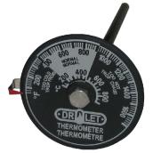 Thermomètre pour poêle, tuyau à paroi double, métal, noir