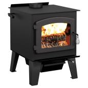 Steel Wood Stove - 90,000 BTU/h - 900-2,100 sq. ft. - Black