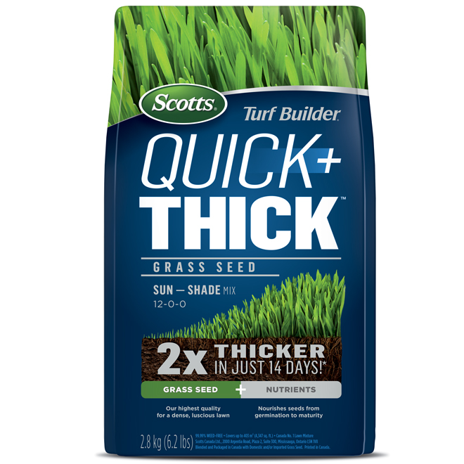 Scotts Turf Builder Quick + Thick Grass Seeds - Sun-Shade Mix - 2.8 kg