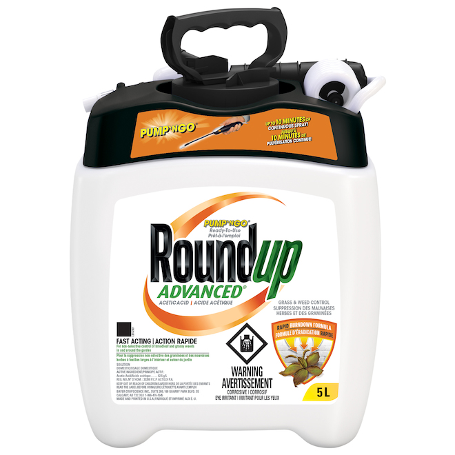 Herbicide Roundup Advanced à l'acide acétique, 5 L