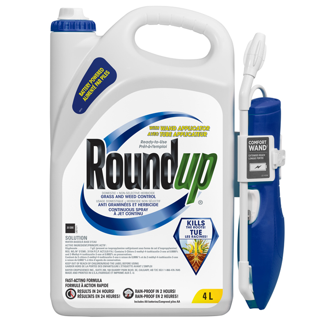 Roundup Liquid Grass and Weed Control with Wand Applicator - 4 L