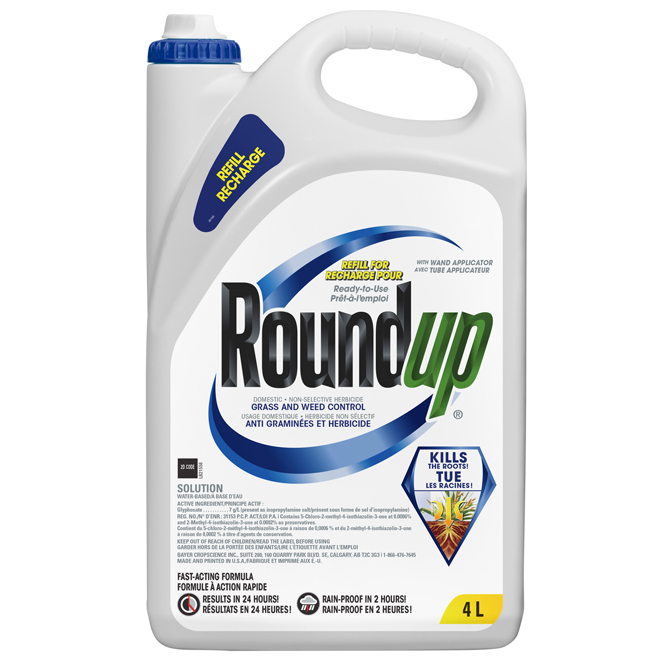 Herbicide et désherbant liquide Roundup, 4 L