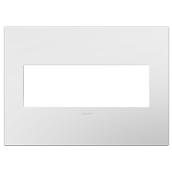 Adorne 3-Gang Wall Plate - Screwless - Glossy White - 9 5/32-in W x 6 5/8-in L