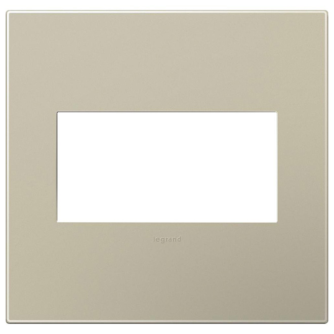 Wall Plate - 2-Gang - Steel - Titanium