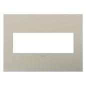 Adorne 3-Gang Wall Plate - Screwless - Satin Nickel - 7-in W x 5 19/32-in L