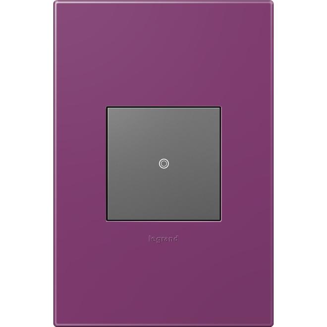 Legrand adorne 1-Gang Square Wall Plate (Plum)