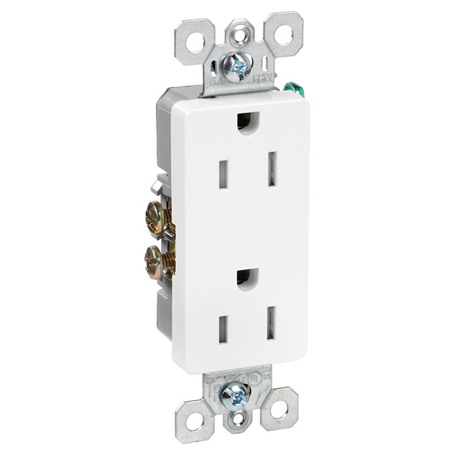 Duplex Receptacle Double outlet with protection for children 12A/125V.