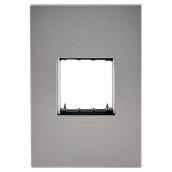 Adorne 1-Gang Wall Plate - Screwless - Magnesium - 3 7/16-in W x 5 1/8-in L