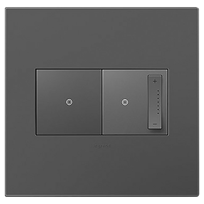 Adorne 2-Gang Wall Plate - Magnesium