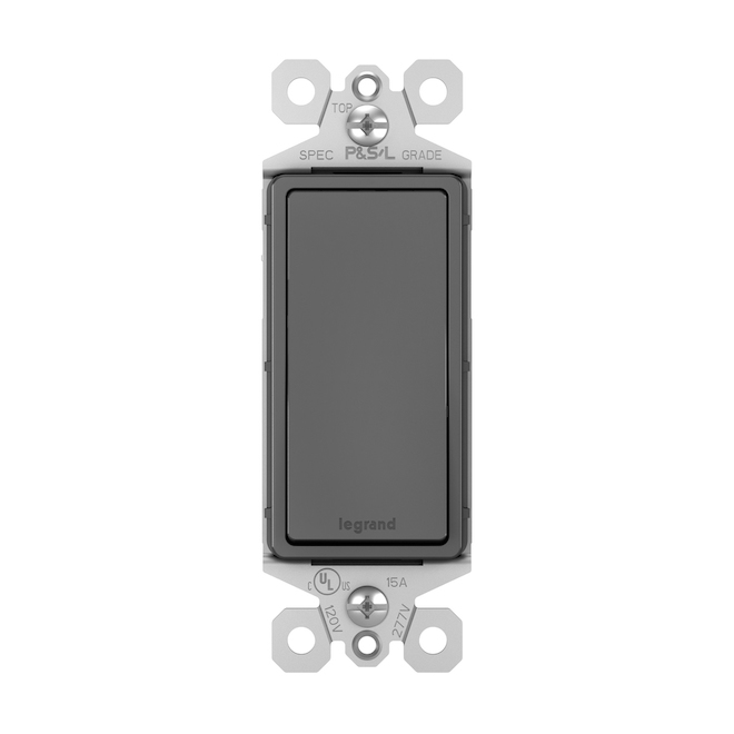 Legrand 15-Amp Black Decorator Light Switch